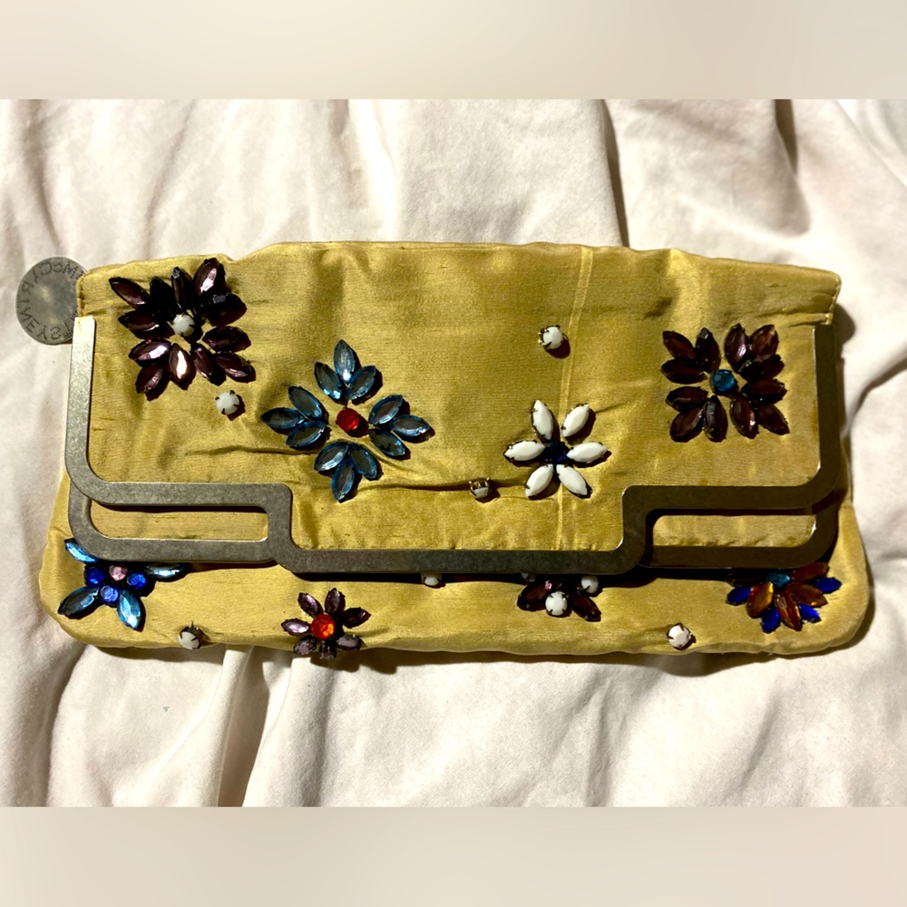 Stella McCartney Silk Jeweled Clutch